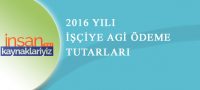 2016 Yeni Asgari Geçim İndirimi (agi) Tutarları