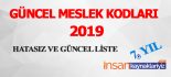 Güncel SGK Meslek Kodları Liste “2019”