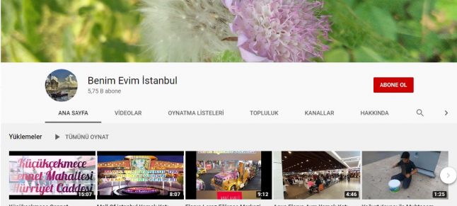 “Benim Evim İstanbul” Youtube Kanalı